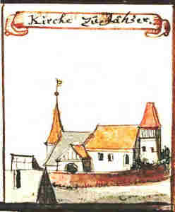 Kirche zu Jhser - Koci, widok oglny